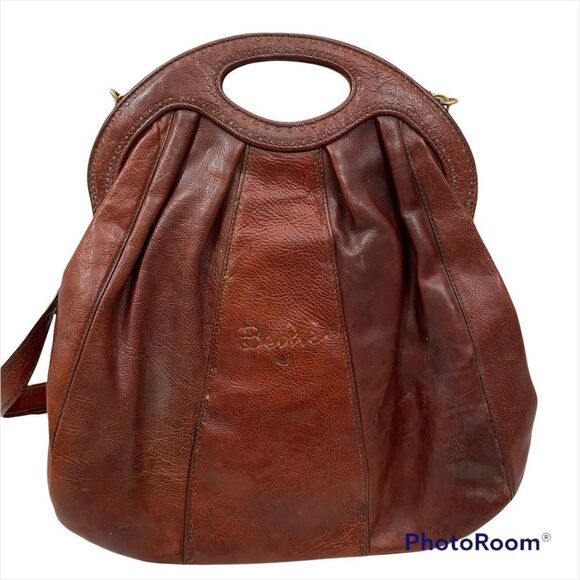 Vintage‎ Leather Oversized Gabbrielli Vittorio Handbag Purse - Picture 1 of 16